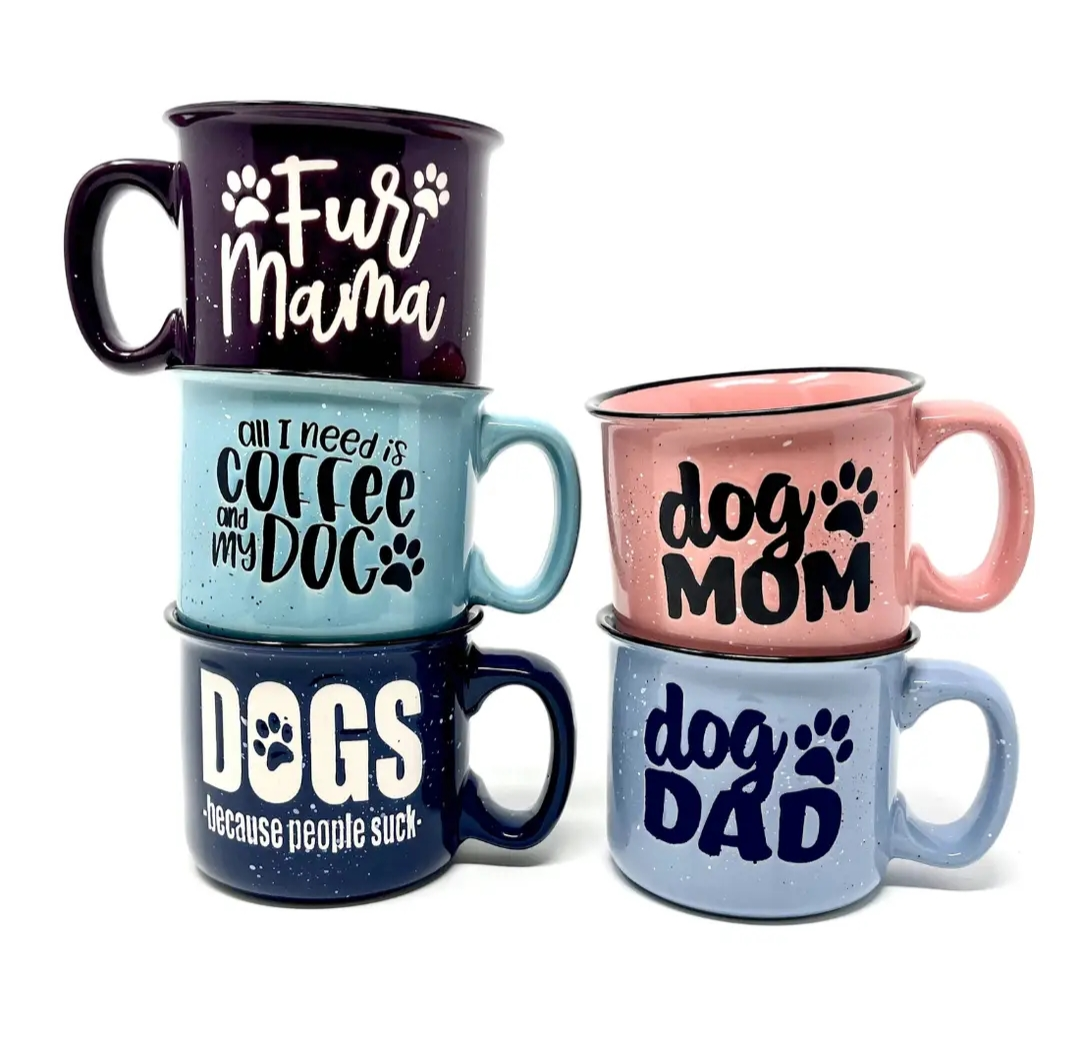Dog Lover Ceramic Mug-Dog Mom 14 oz