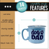 Dog Lover Ceramic Mug-Dog Dad 14 oz