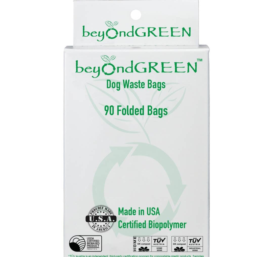 beyondGREEN Dog Waste Bags 6 Folded Rolls 90