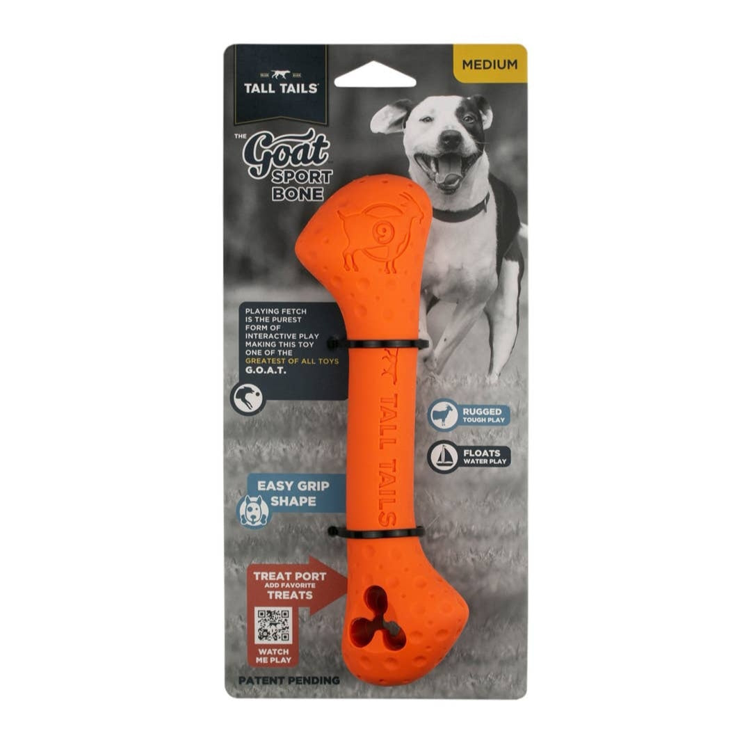 Tall Tails Goat Sport Bone Dog Toy | 3 Size Options