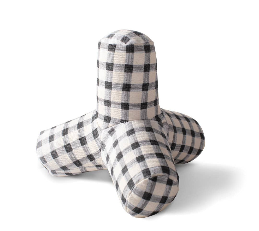 Petshop Canvas Squeaker Dog Toy | Painted Gingham