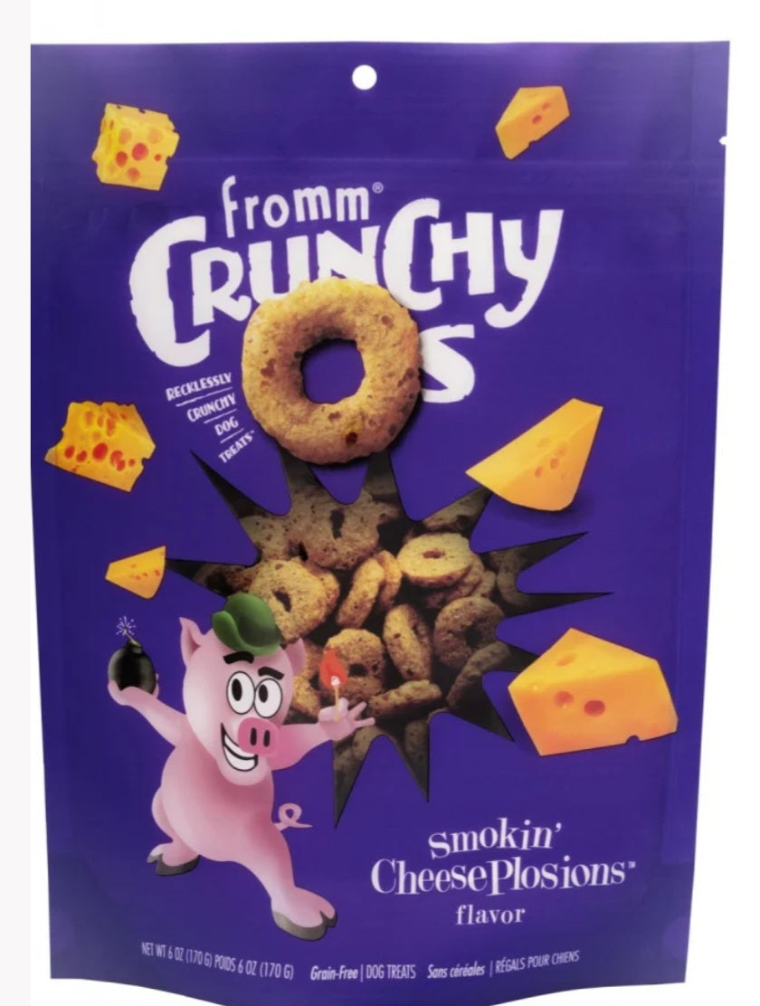 Fromm Crunchy O's Smokin' Cheese Plosions Dog Treats 6 oz