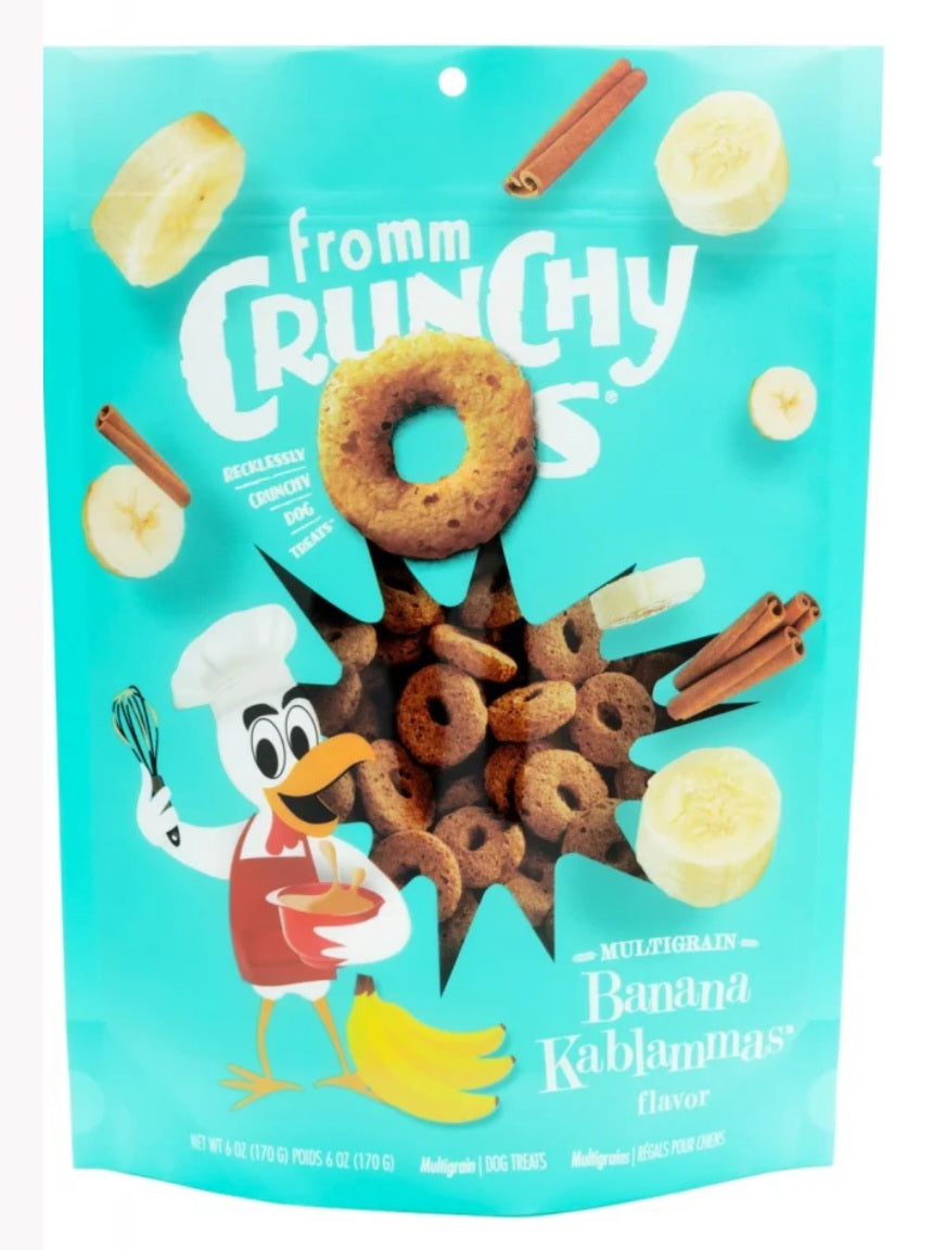 Fromm Cruncy O's Banana Kablammas Dog Treats 6 oz