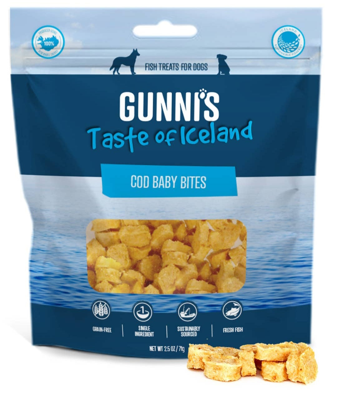 Gunni's Taste of Iceland Code Baby Bites for Dogs 2.5 oz