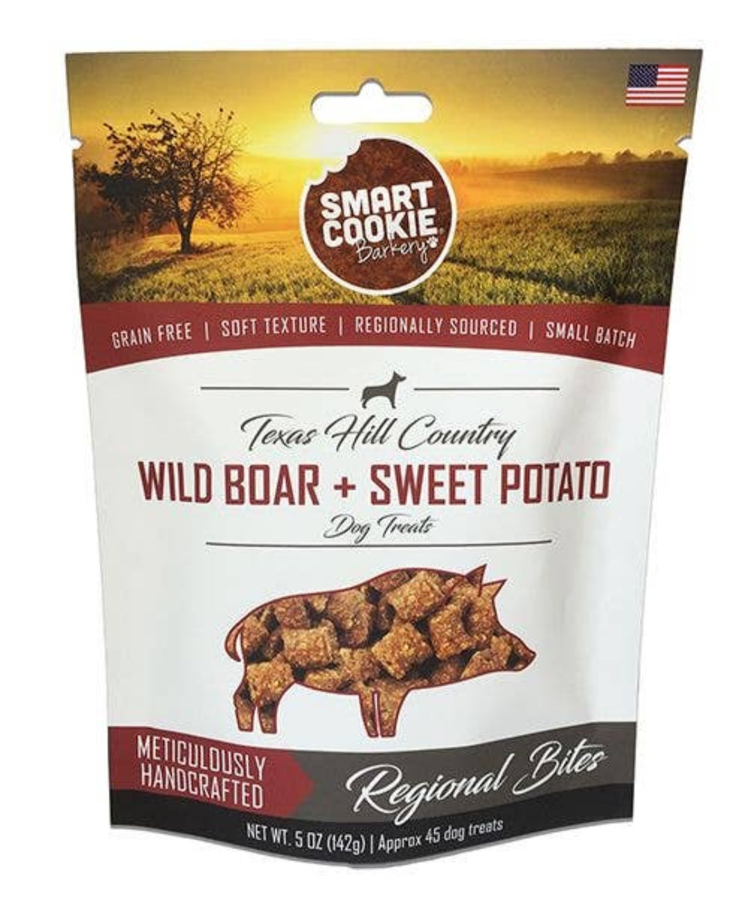 Smart Cookie Bakery Wild Boar & Sweet Potato Grain Free Dog Treats For Sensitive Stomachs & Allergies 5 oz