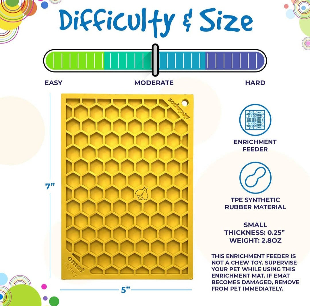 Sodapup Honeycomb Design E-Mat Enrichment Licking Mat|Small & Large