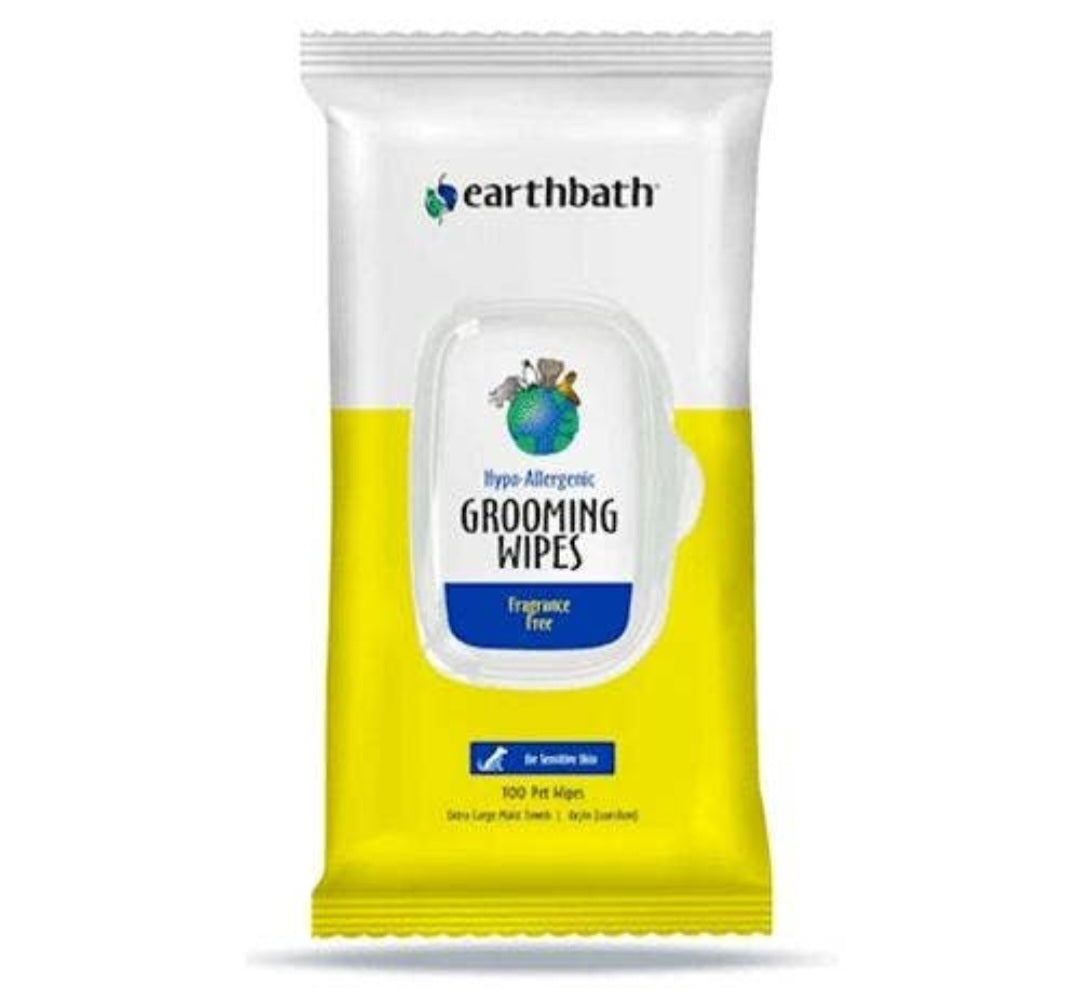 Earthbath Grooming Wipes Hypo-Allergenic 100 ct