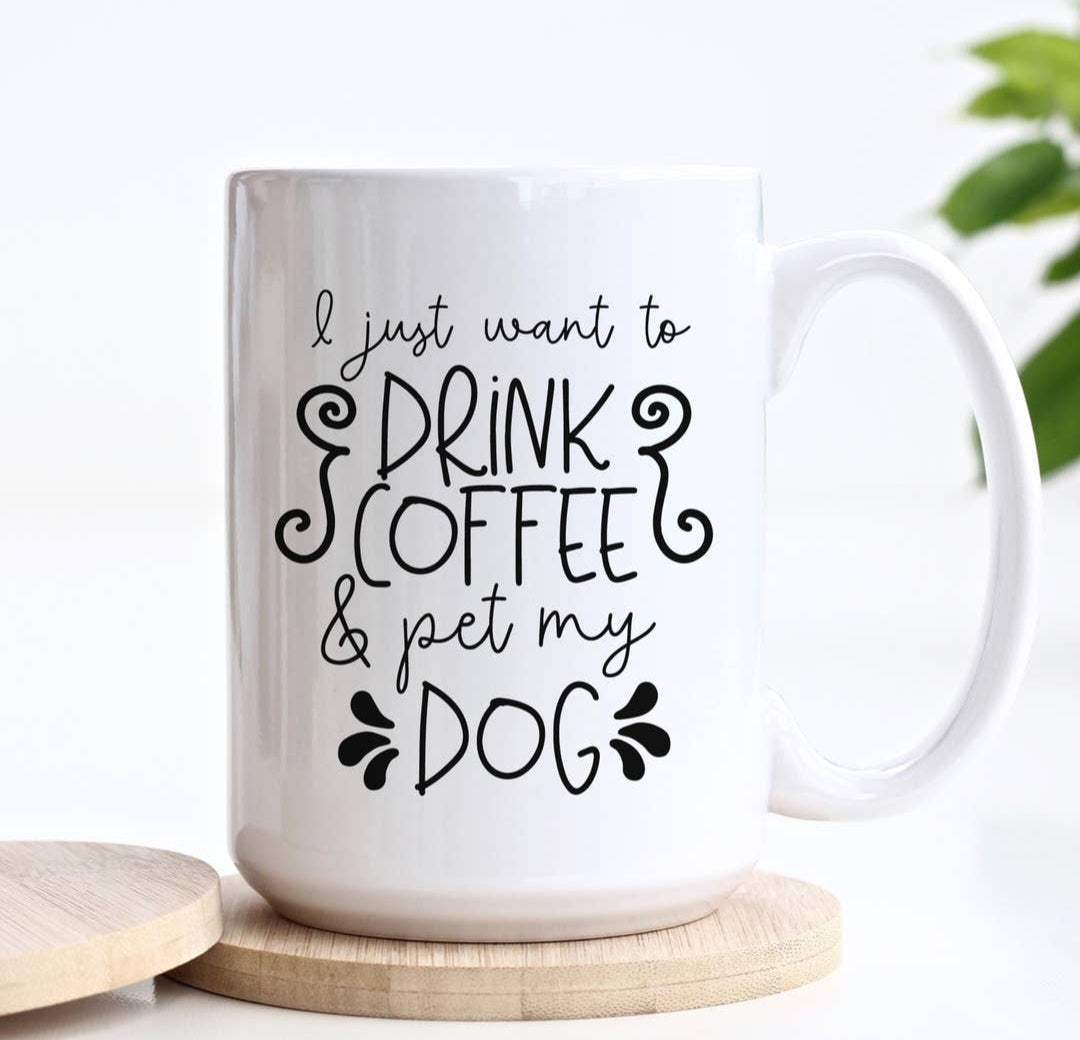 I just want to drink coffee and pet my sales dog