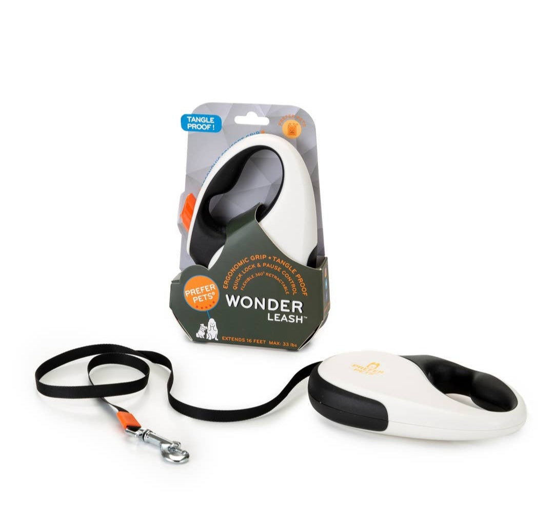 Prefer Pets Wonder Retractable Leash White