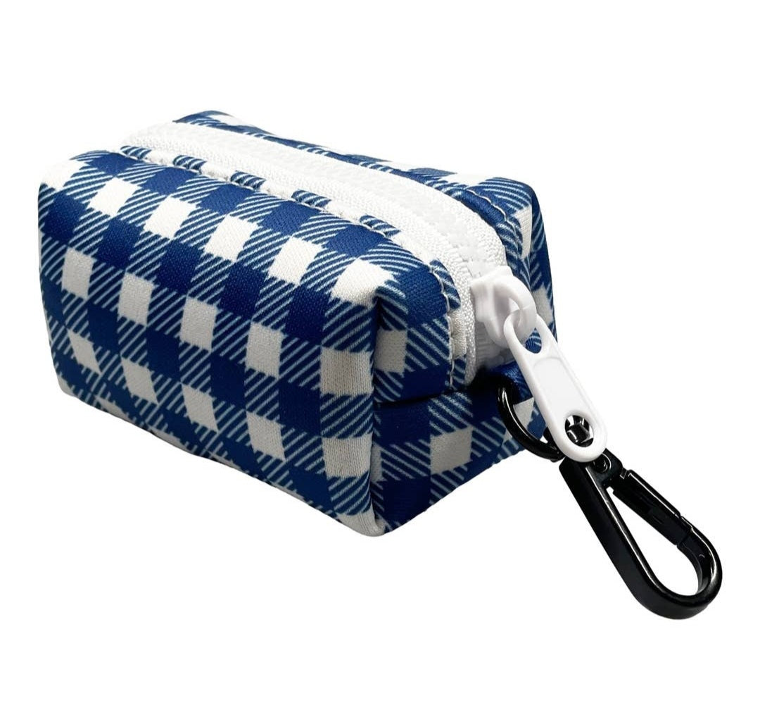 Beast and Buckle Blue Gingham Poop Bag Holder