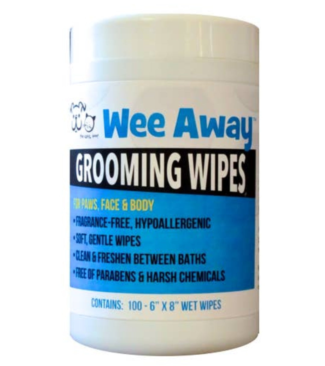 Wee Away Dog Grooming Wipes Fragrance Free Hypo- Allergenic