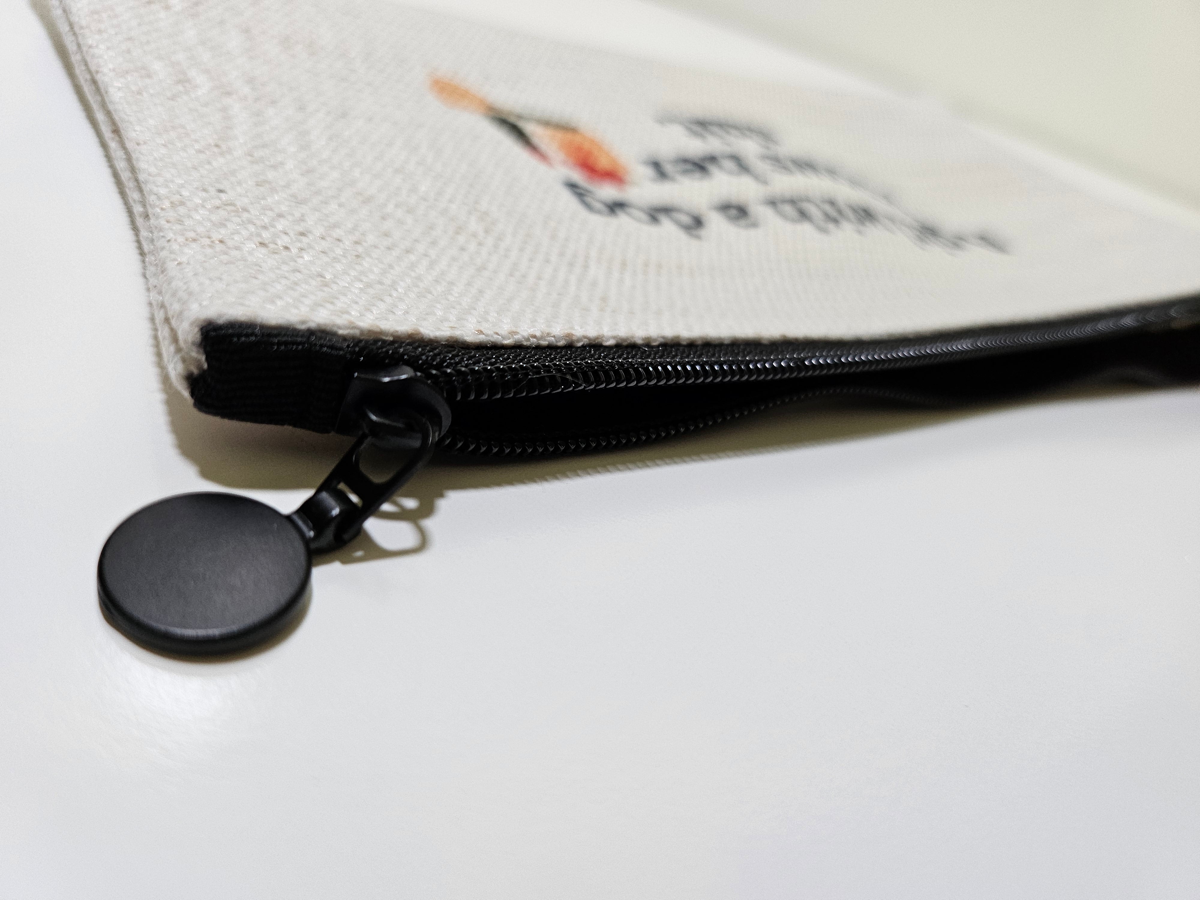 Linen Make Up Bag " A Girl with a Dog "