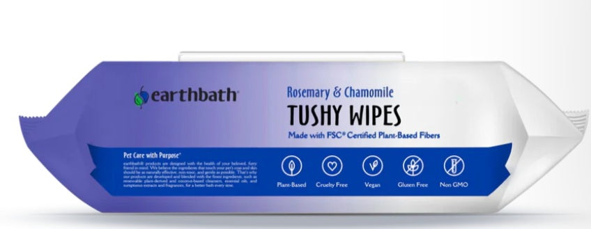 Earthbath Tushy Wipes Rosemary & Chamomile | 100 ct.