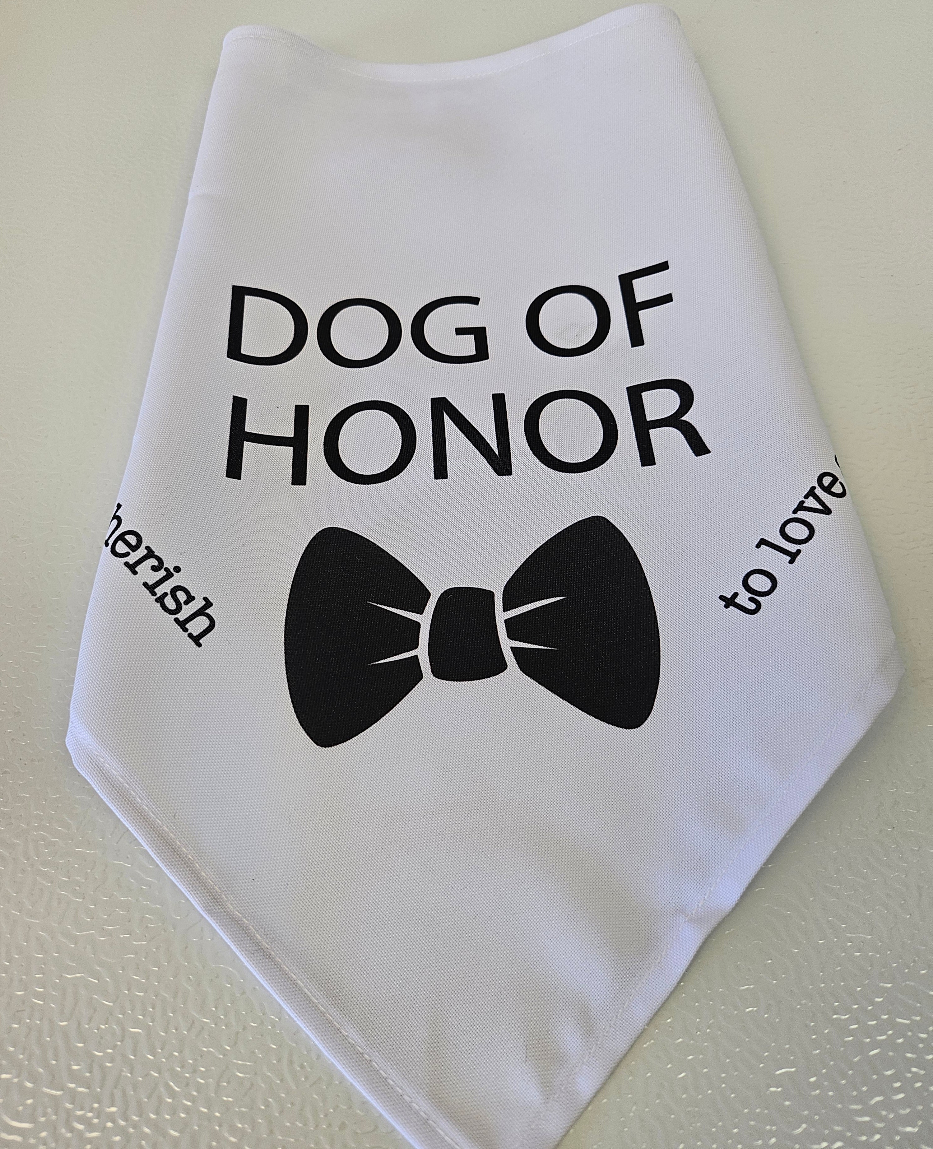 Dog Bandana 'Dog of Honor' 100% Polyester