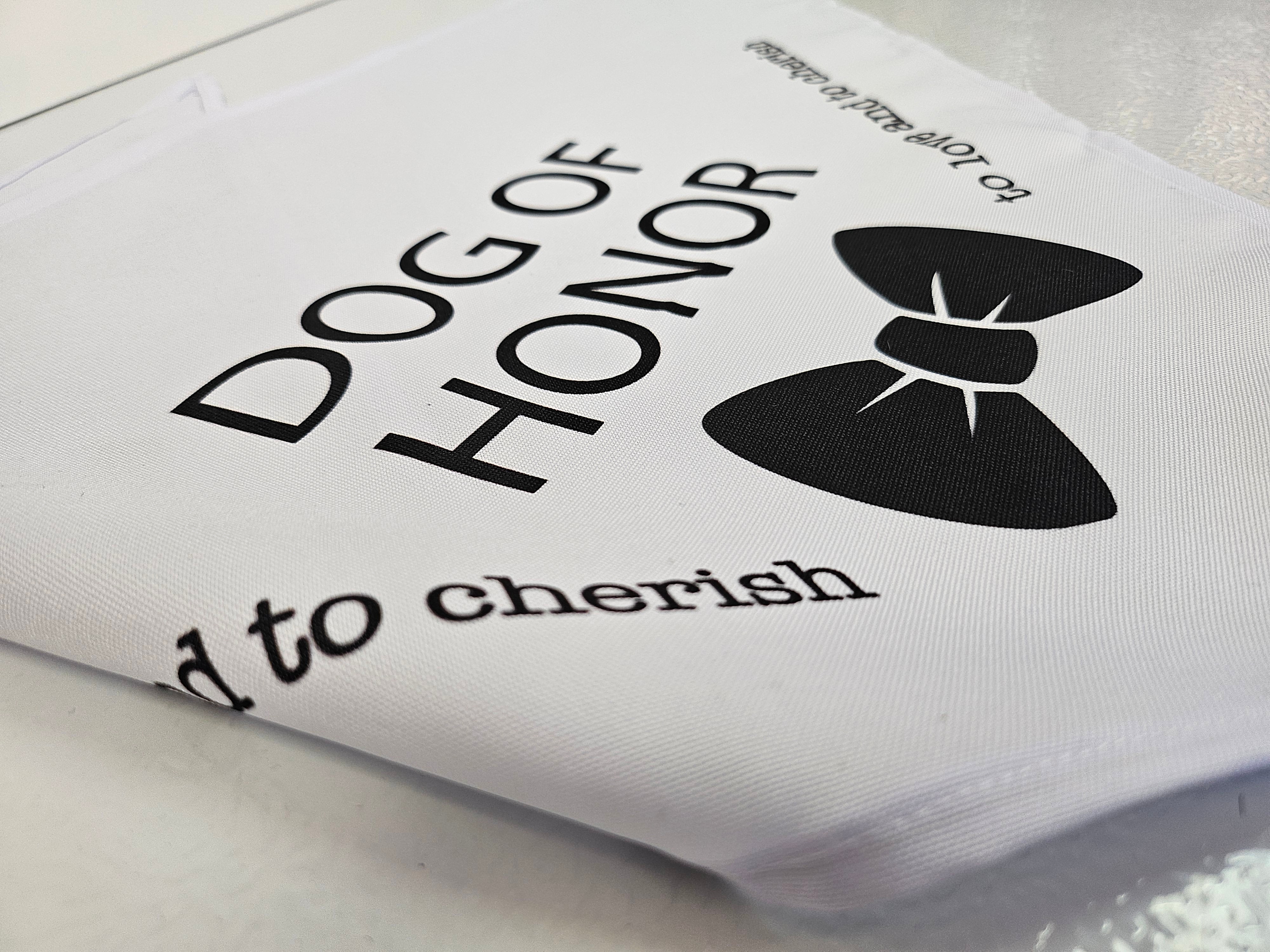 Dog Bandana 'Dog of Honor' 100% Polyester