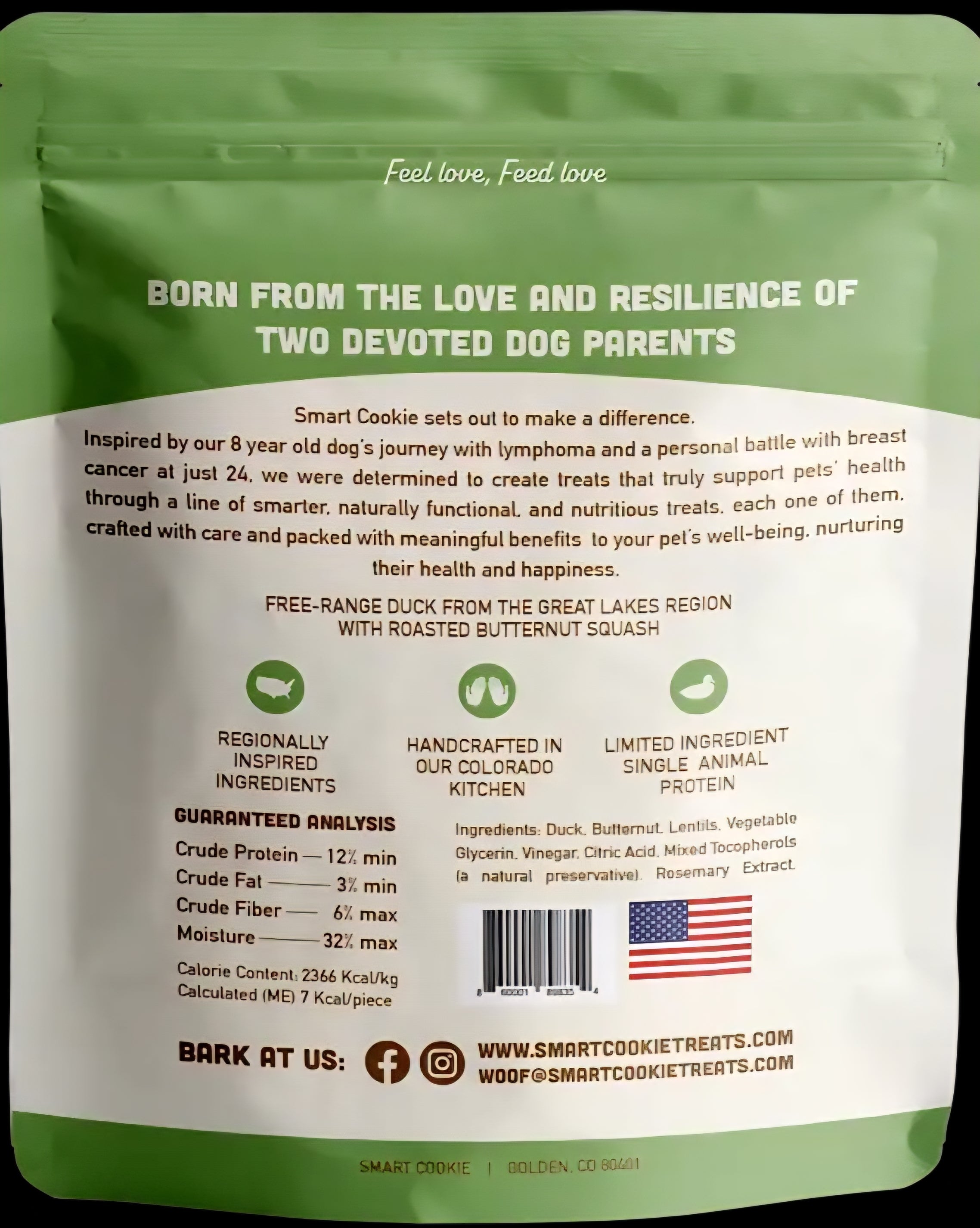 Smart Cookie Duck & Squash Dog Treats 5 oz