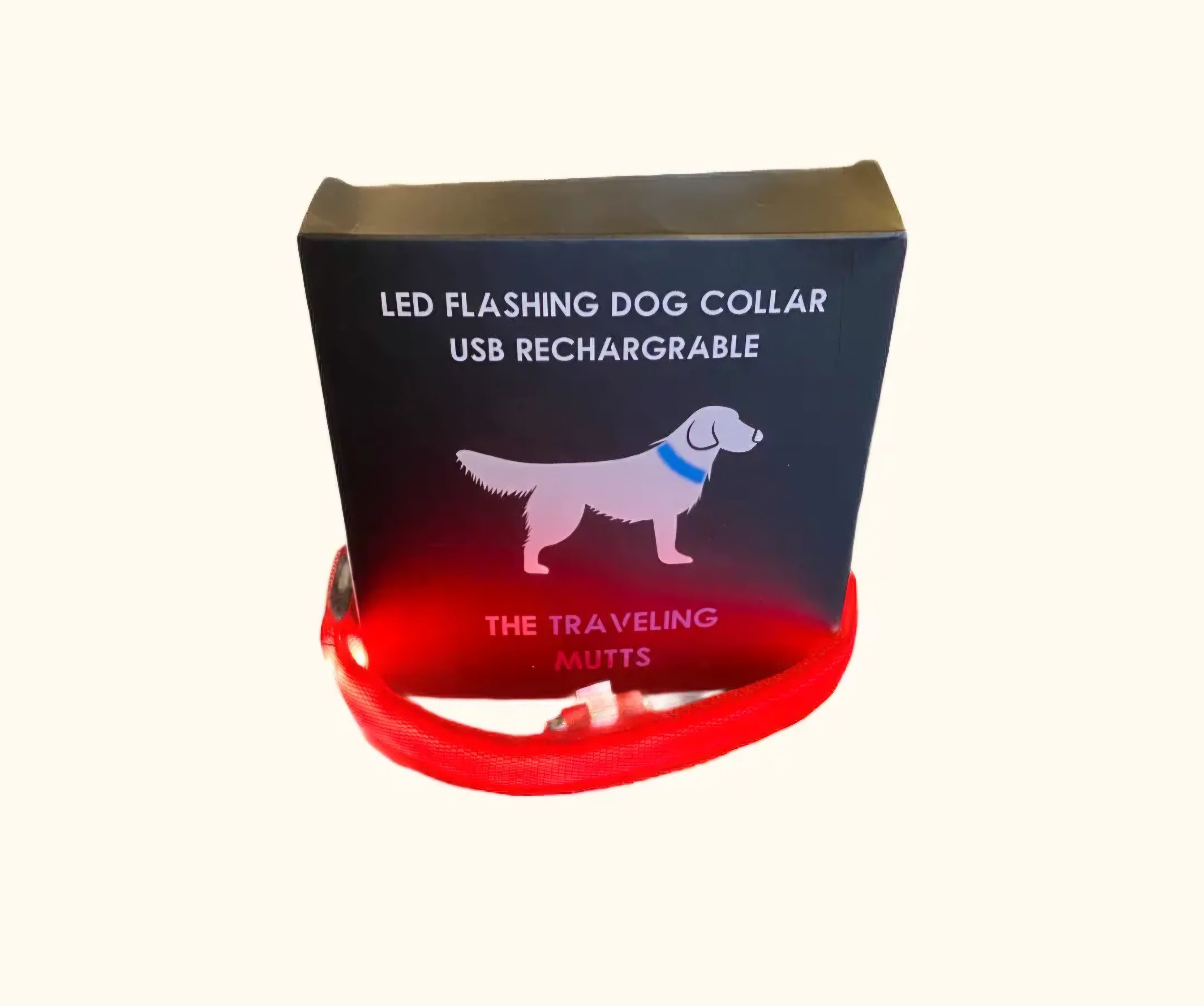 The Traveling Mutts LED Flashing Dog Collar