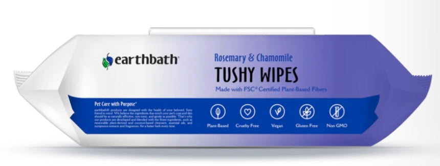 Earthbath Tushy Wipes Rosemary & Chamomile | 100 ct.