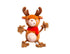 Pearhead Plush Rope Christmas Reindeer Dog Toy