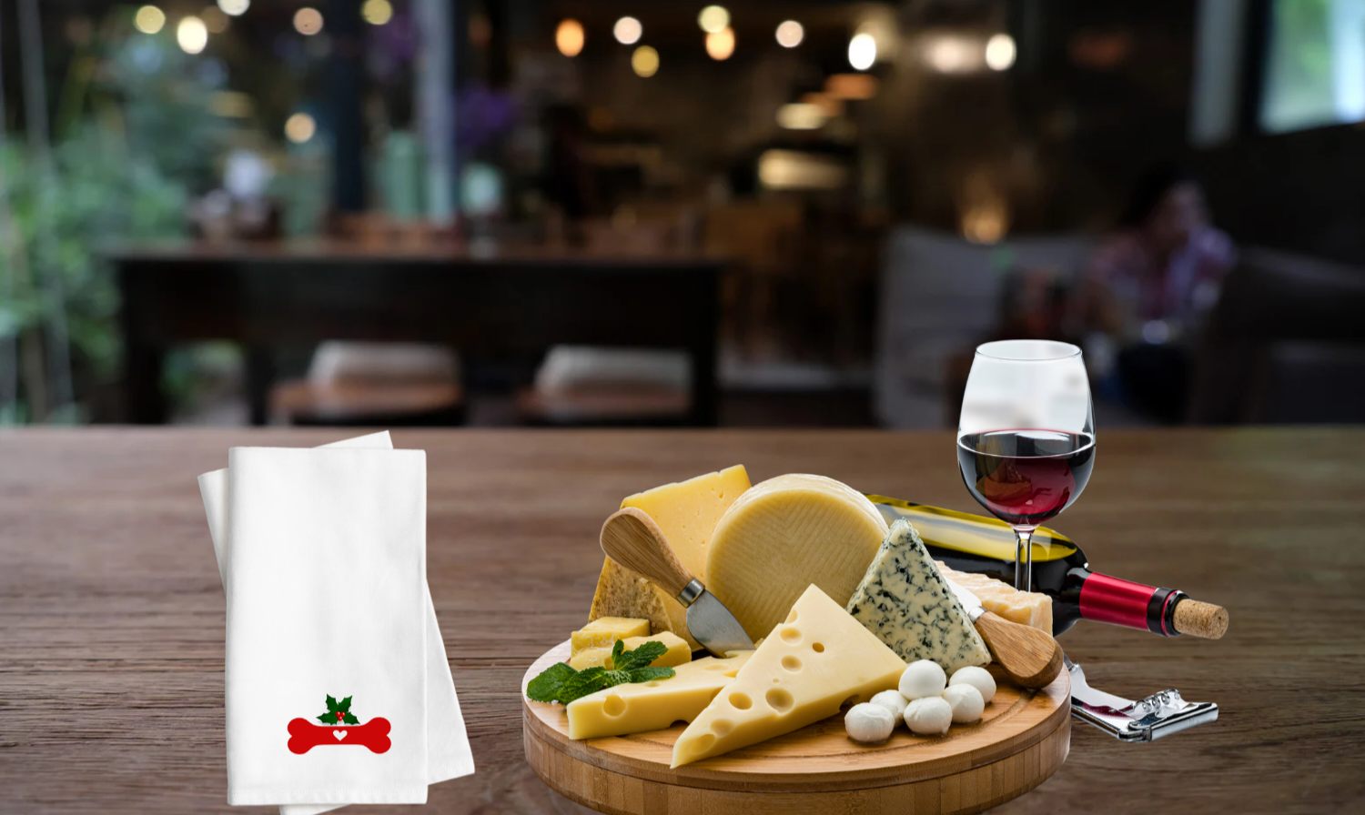Festive Holly 100% Cotton Napkins |19"X19" Set of 2