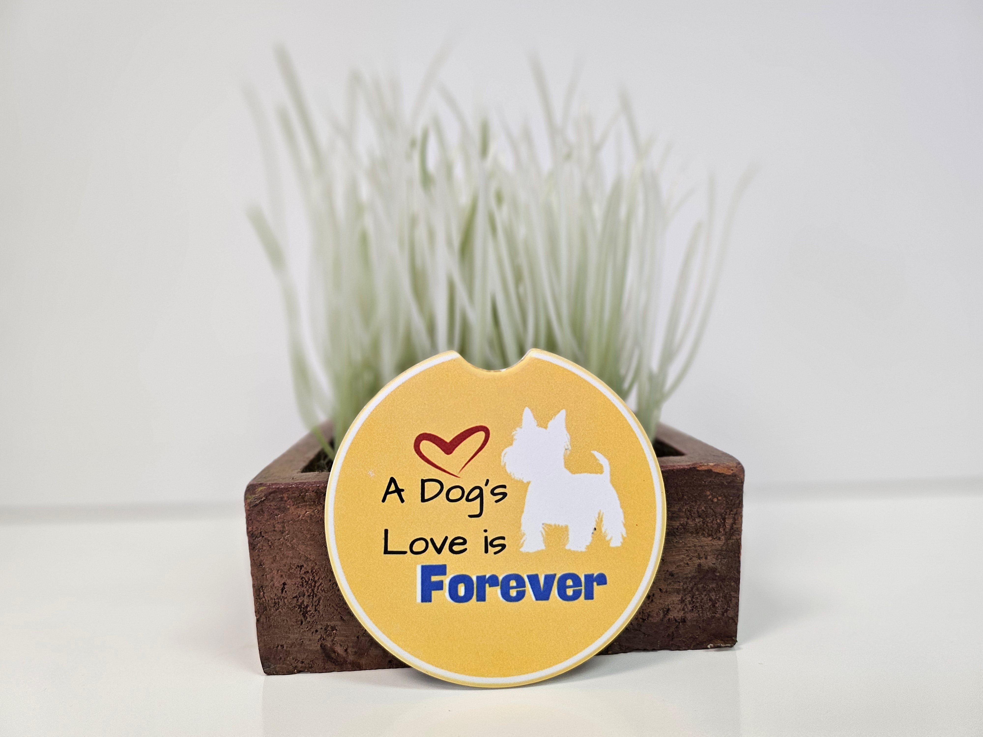 Car Coaster 'A Dog's Love is Forever'