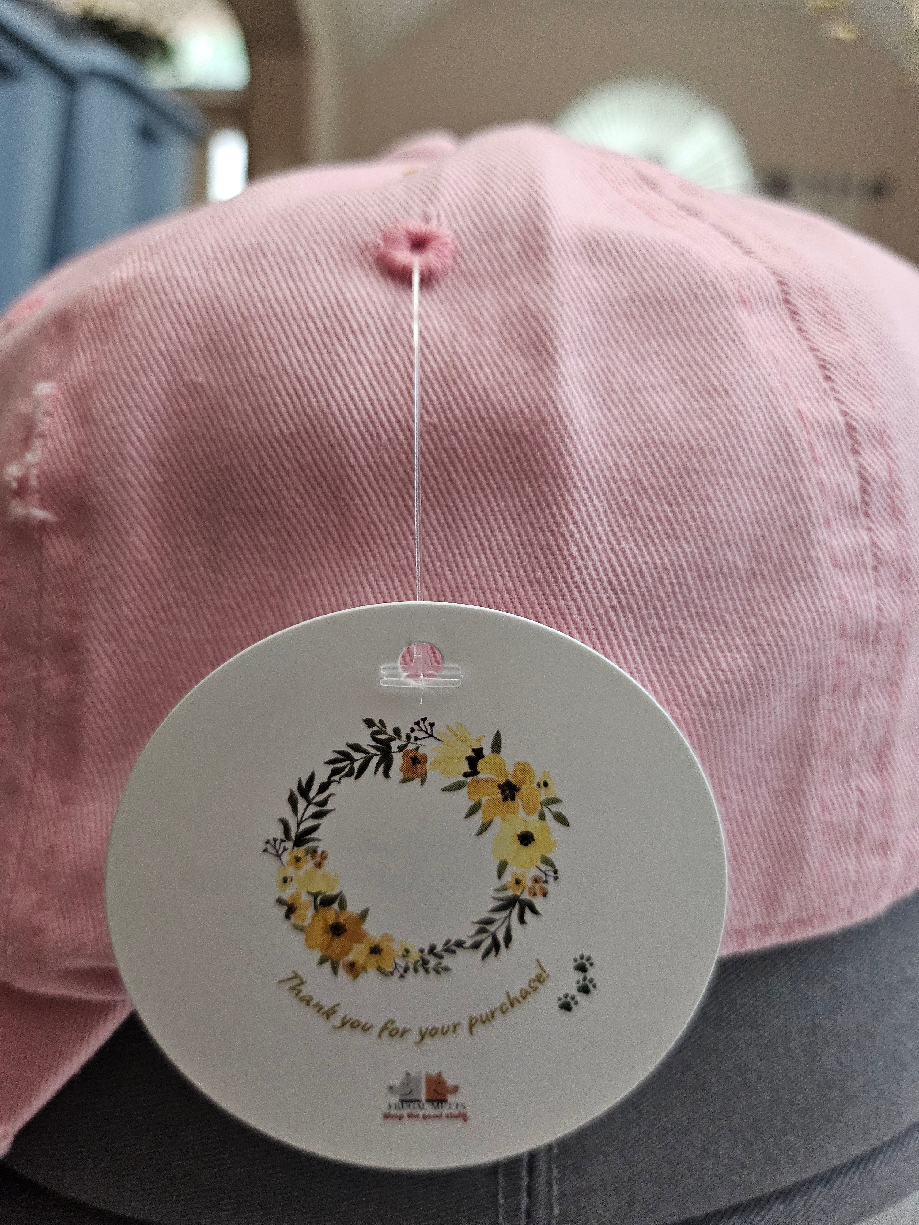 Vintage Style Baseball Cap For Women 'A Dog's Love is Forever'
