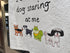 Kitchen Flour Sack Tea Towel 27"x 27" 'Sometimes I Catch My Dogs'