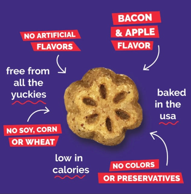 Fruitables Skinny Minis Bacon and Apple Flavor Dog Treats 5 oz