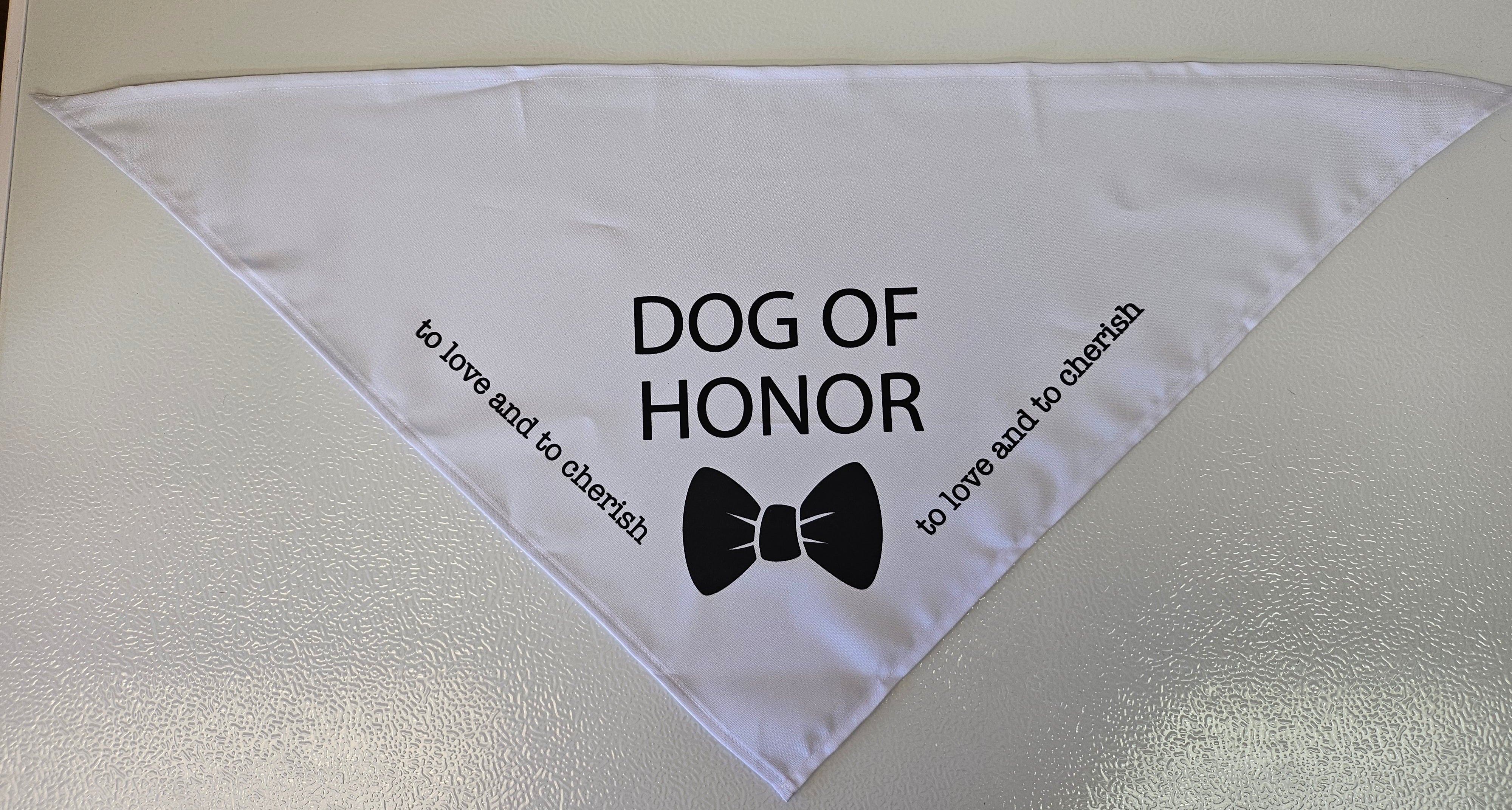 Dog Bandana 'Dog of Honor' 100% Polyester