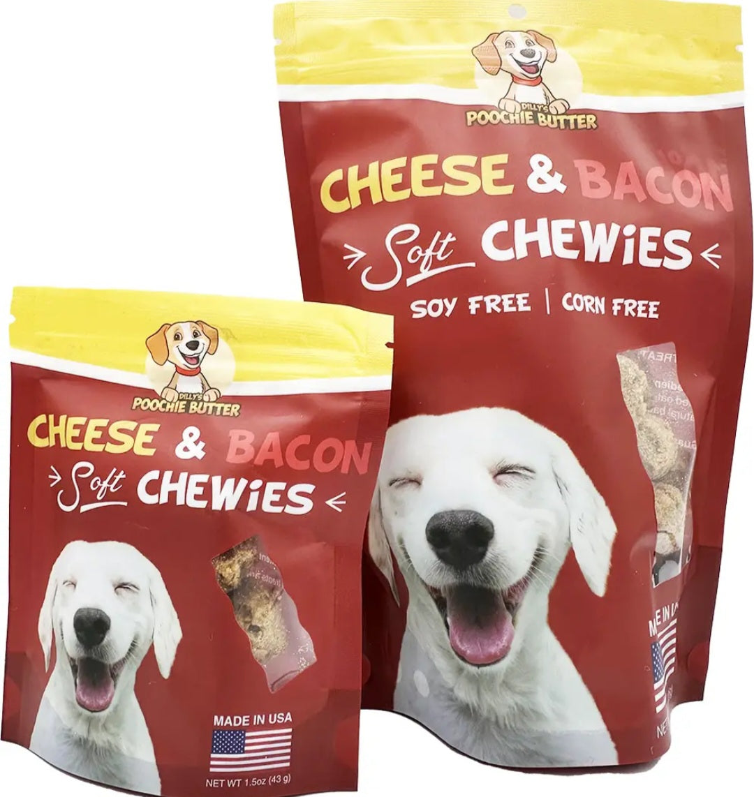 Poochie Butter Cheese & Bacon Soft Chews 8 oz