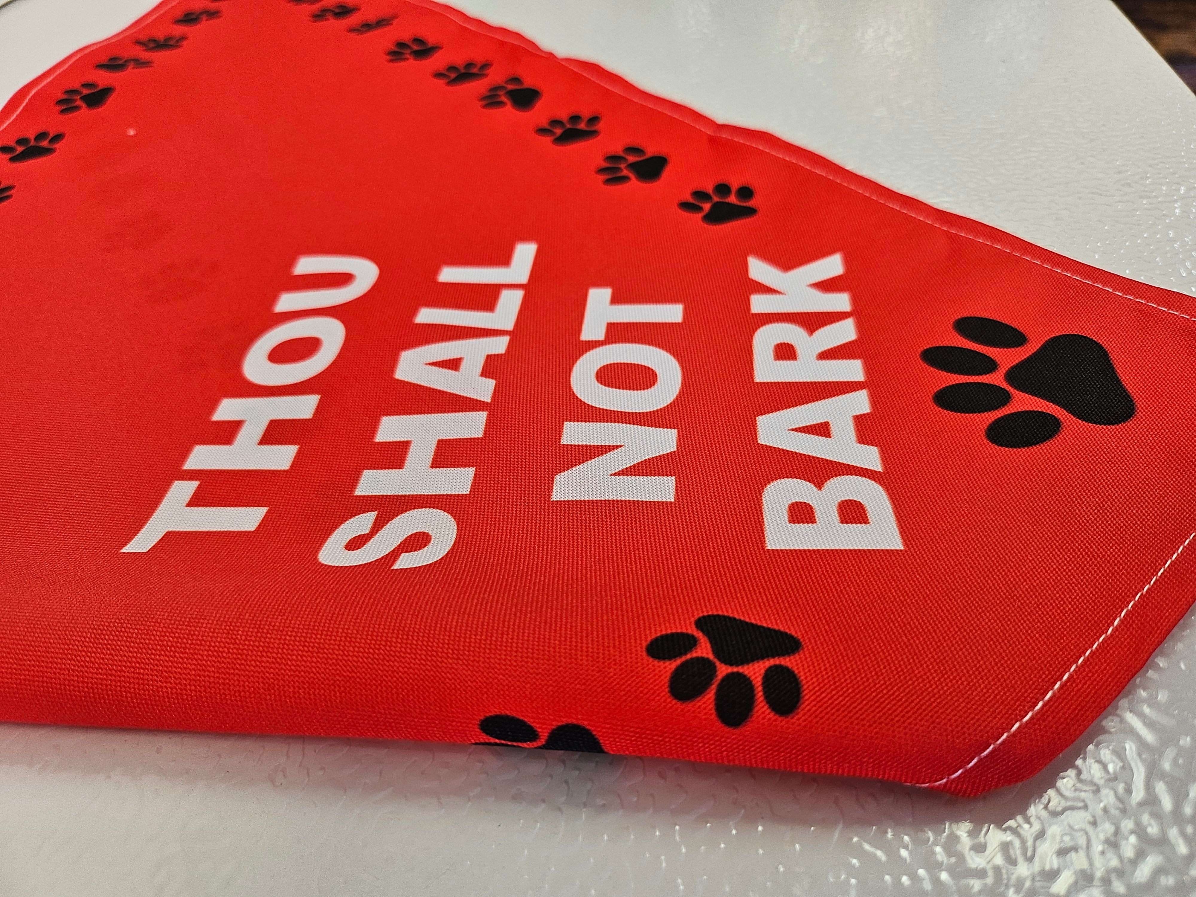 Dog Bandana 'Thou Shalt Not Bark'