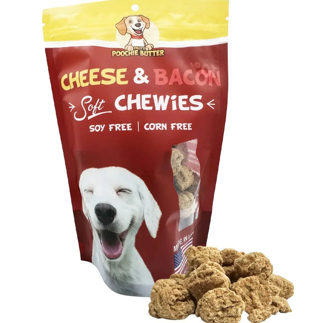 Poochie Butter Cheese & Bacon Soft Chews 8 oz
