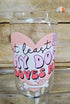 Frugal Mutts 'At least My Dog Loves Me' Glass Can with Bamboo Lid & Glass Straw 16 oz