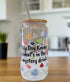 'My Dog Knows What's in the Mystery Drink' Glass Can with Bamboo Lid & Glass Straw 16 oz