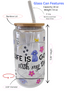 'Life is Good with My Dog' Glass Can with Bamboo Lid & Glass Straw 16 oz